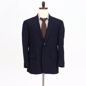 Stafford 42S Navy Solid 2-Button Sport Coat Blazer Jacket B522